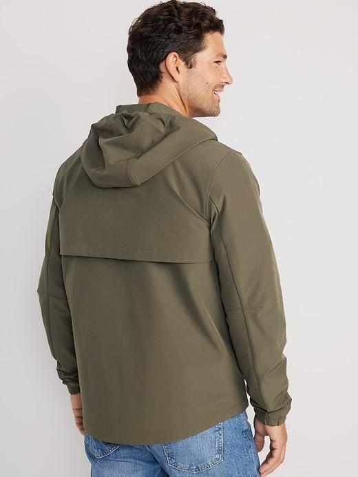 StretchTech Water-Repellent Hooded Zip Jacket Product Image