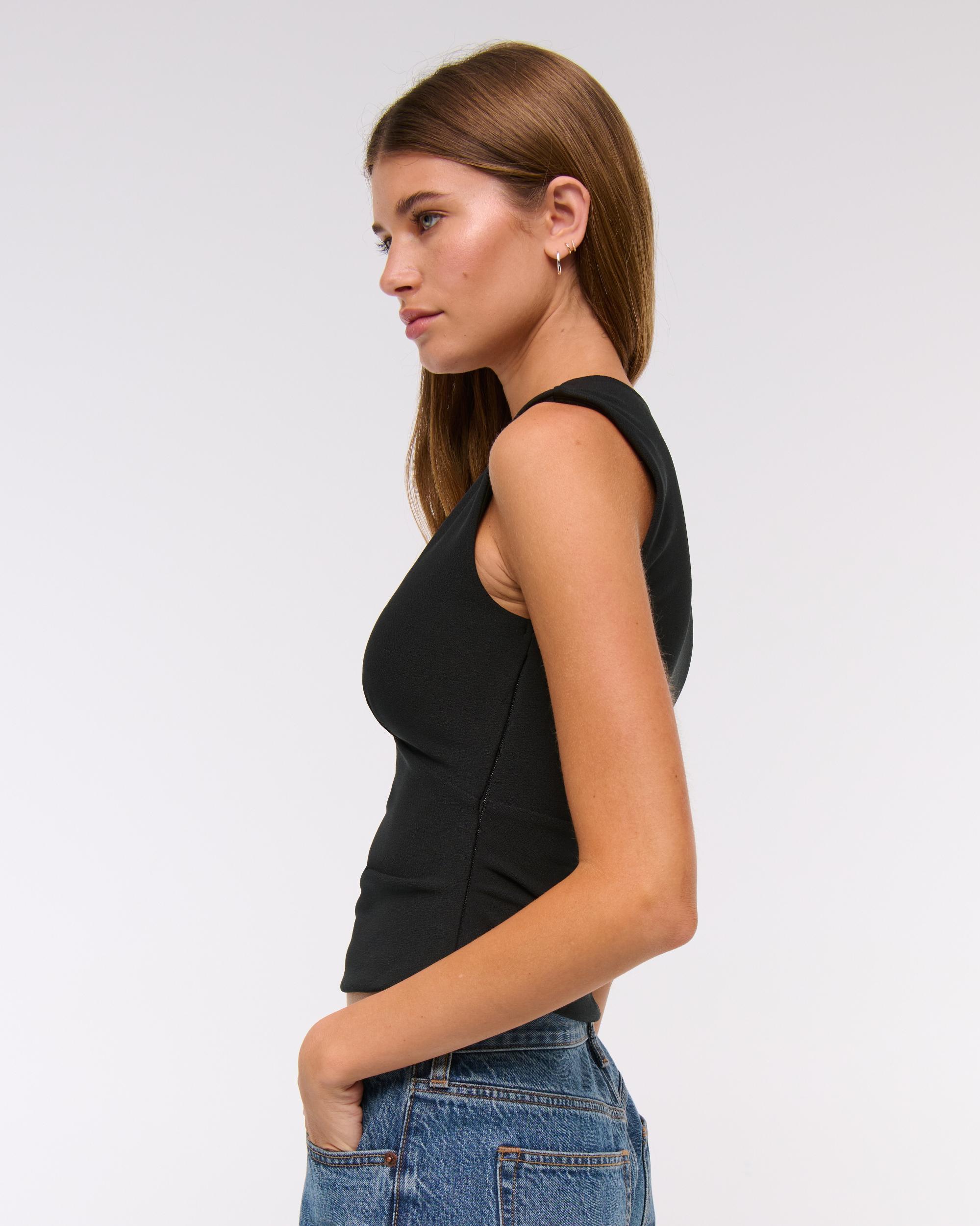 Bra-Free Plunge Ruched Top Product Image
