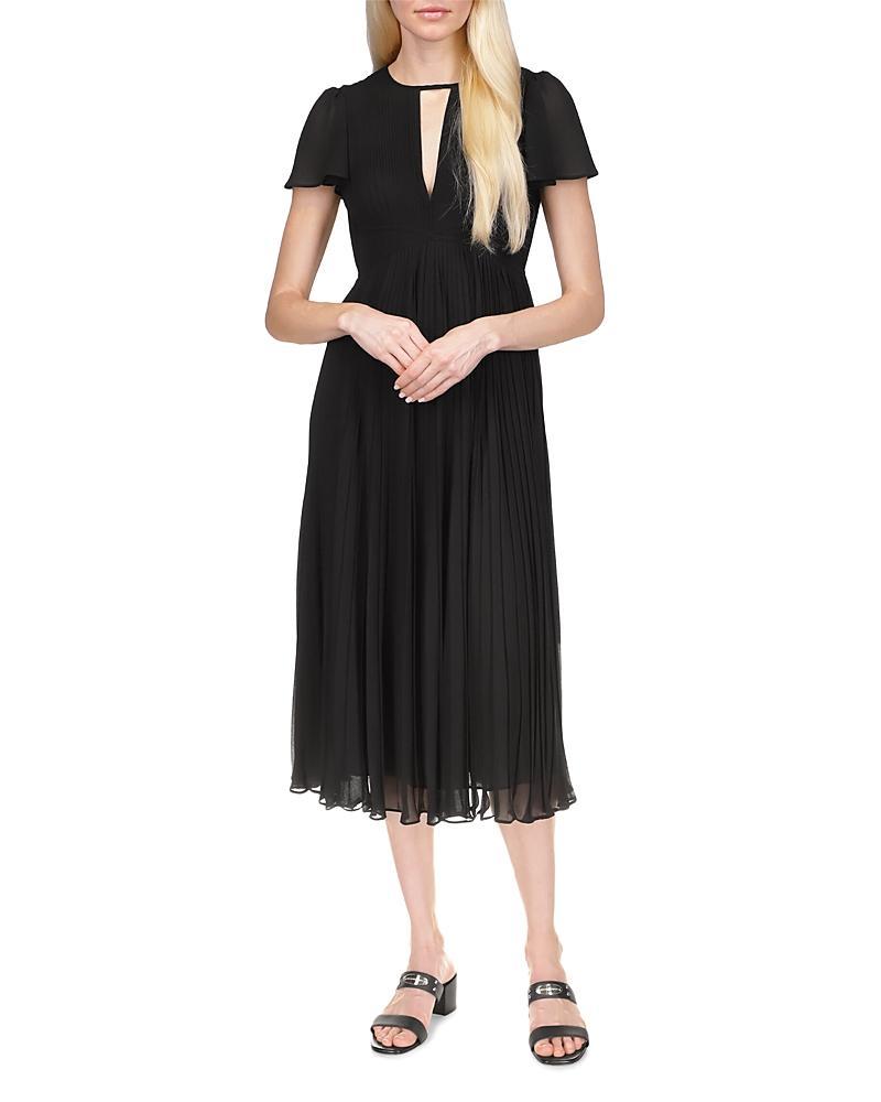 Pleated Georgette Midi Dress Product Image