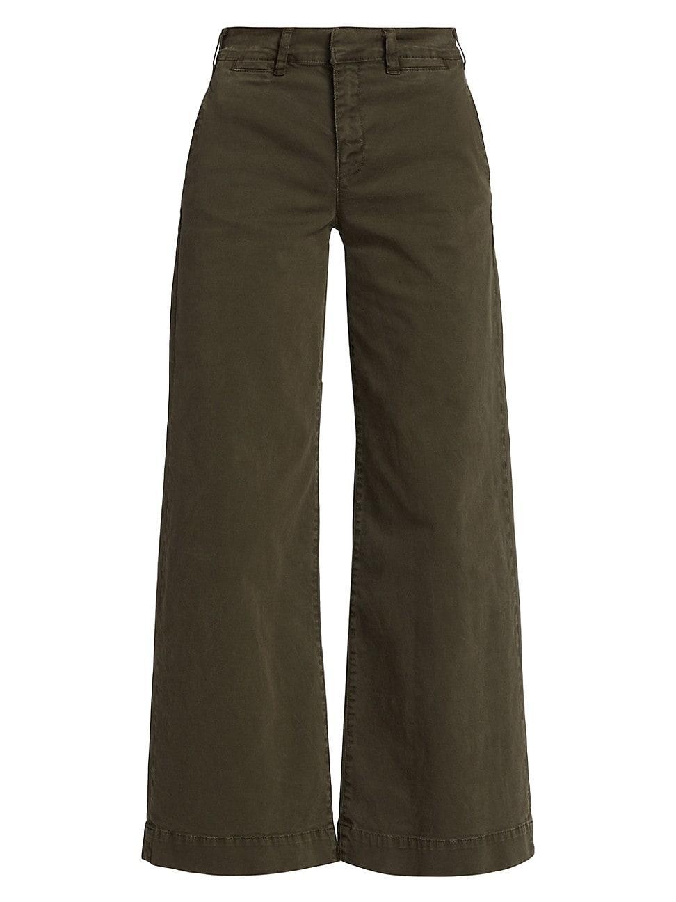 FRAME Wide Leg Tomboy Trouser in Army Product Image