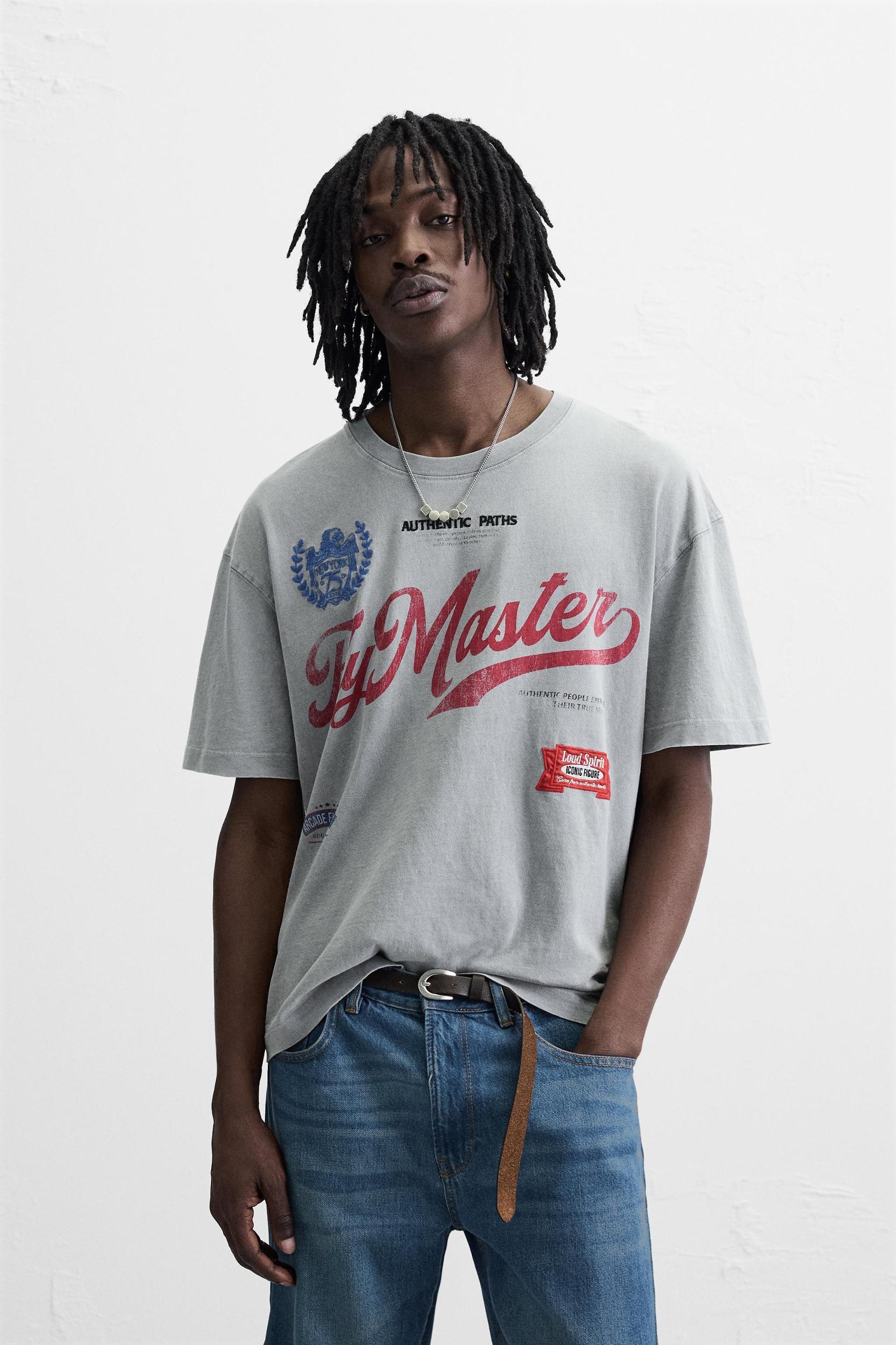 WASHED T-SHIRT WITH EMBROIDERY Product Image