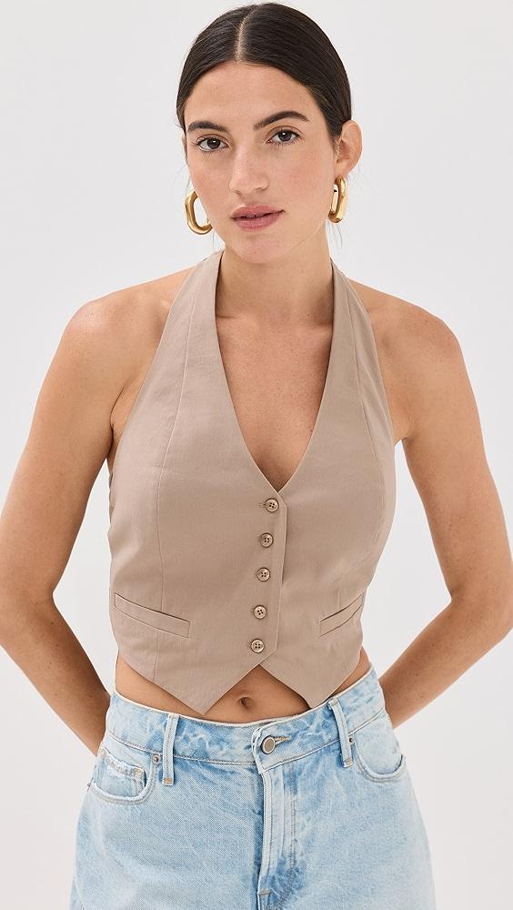 Good American Stretch Poplin Vest | Shopbop Product Image