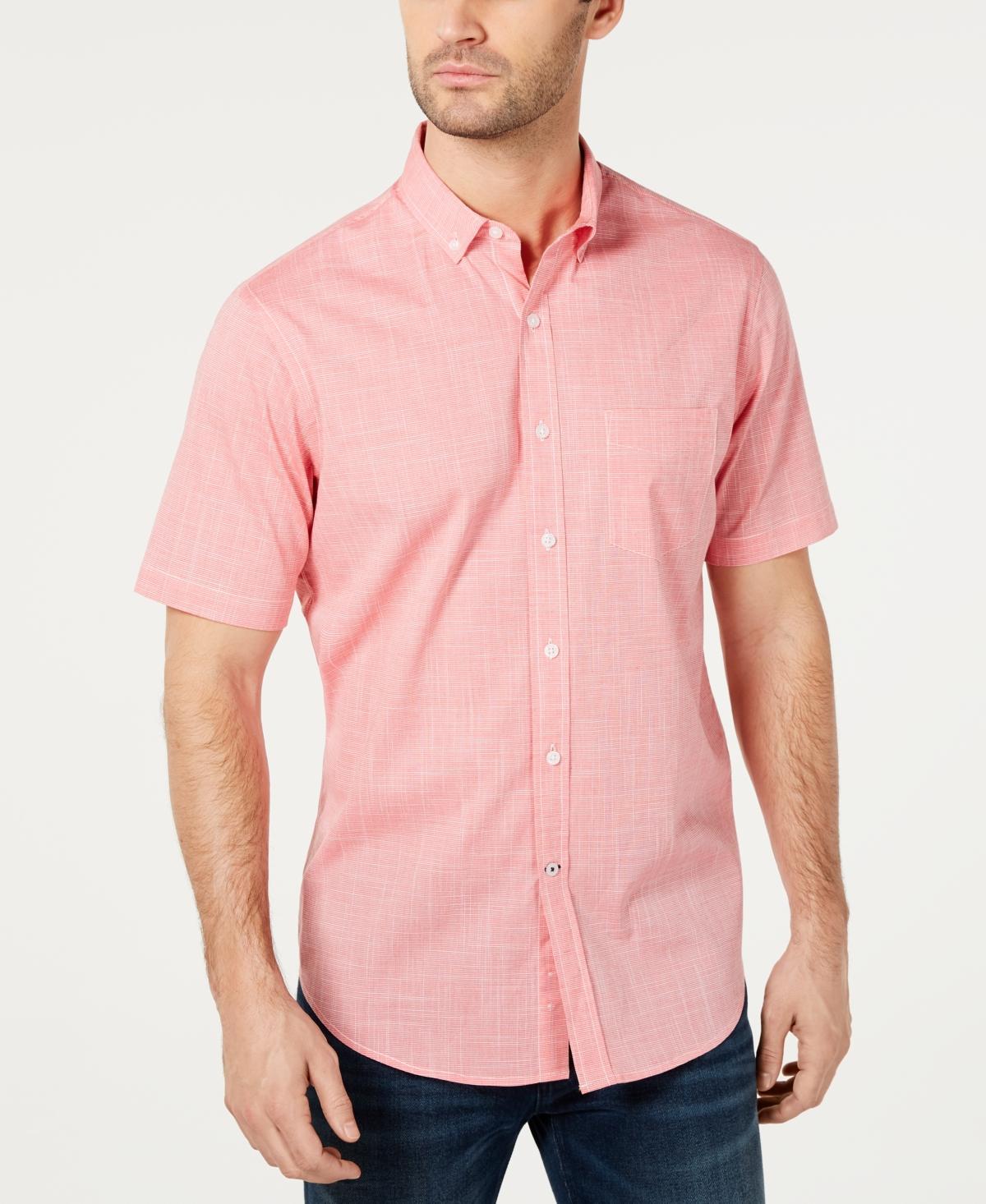 Club Room Mens Texture Check Stretch Cotton Shirt, Created for Macys Product Image