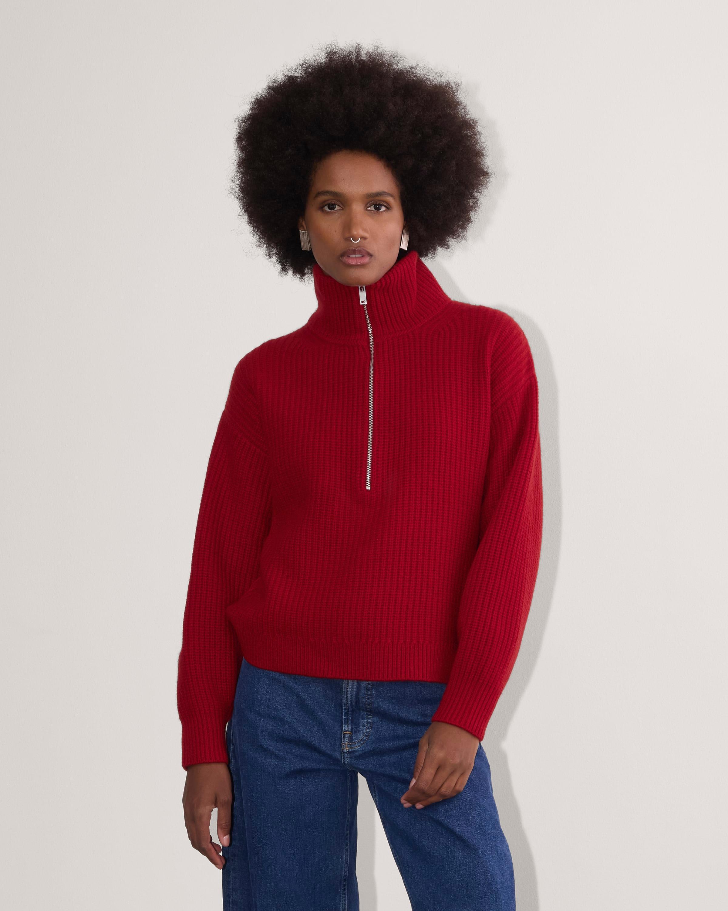 The Half-Zip Sweater in Luxe Merino Product Image