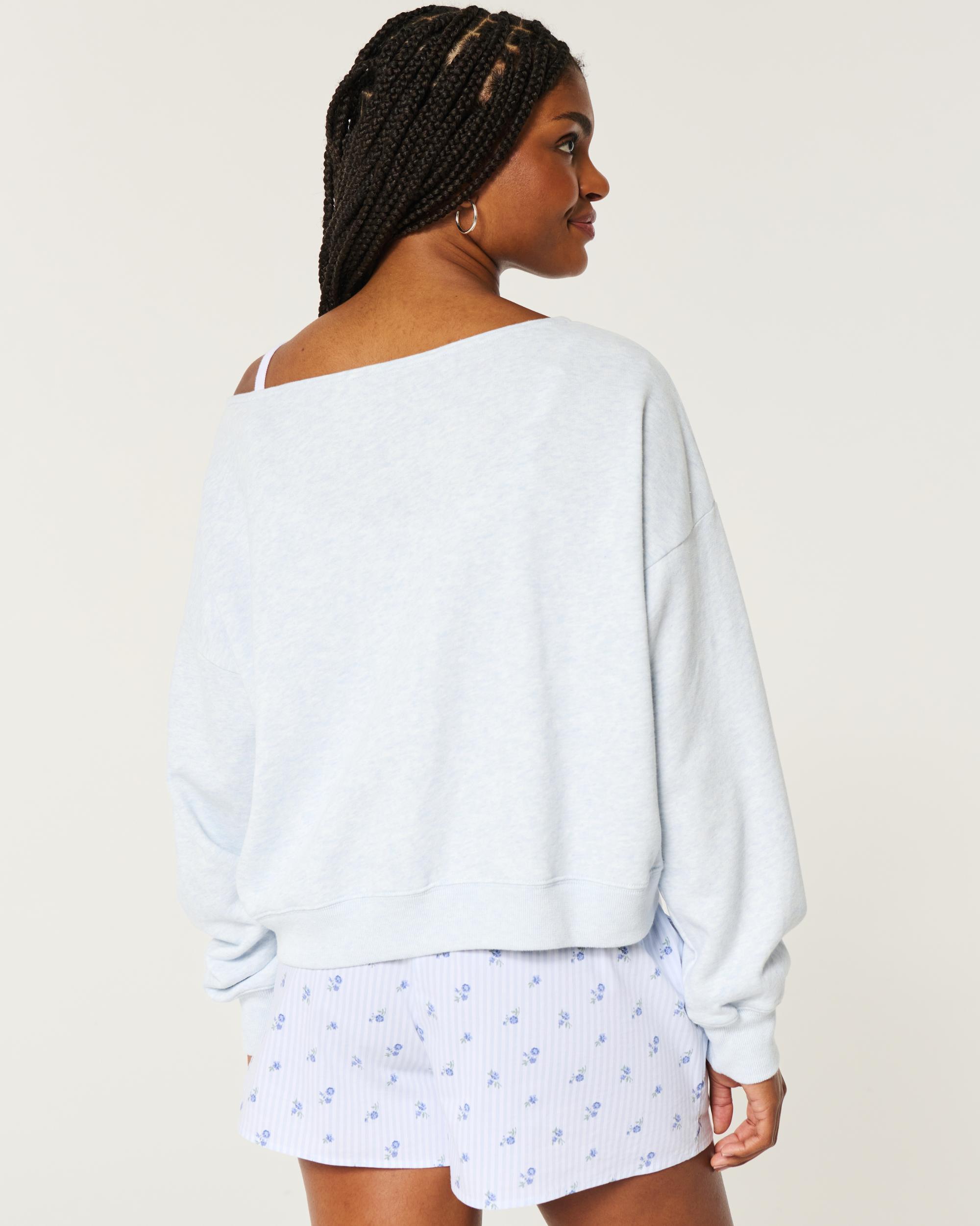 Easy Off-the-Shoulder Sweatshirt Product Image