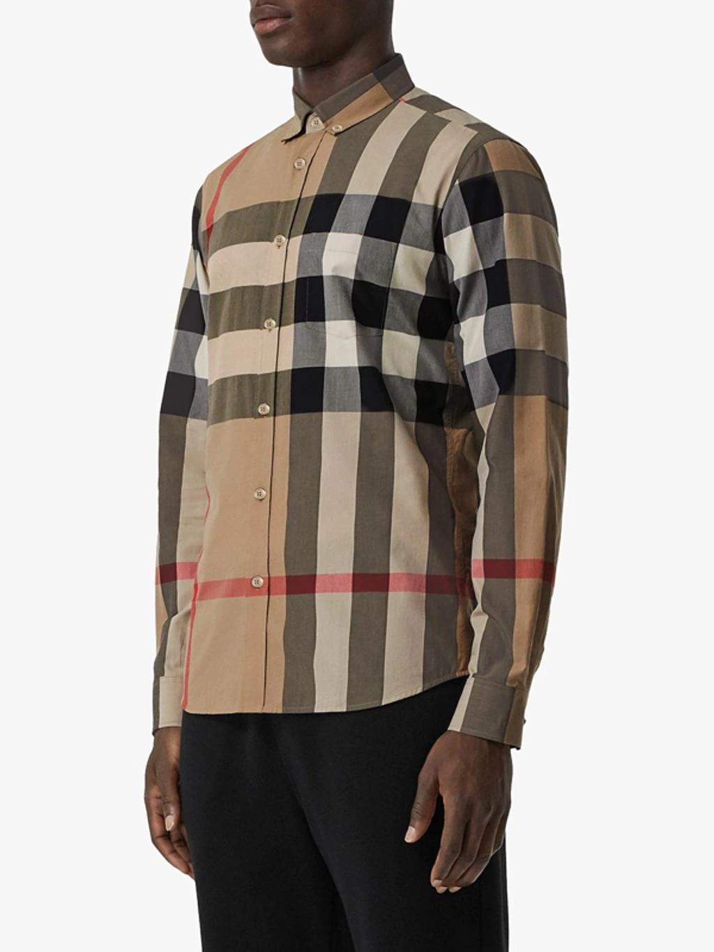 checkered cotton shirt Product Image