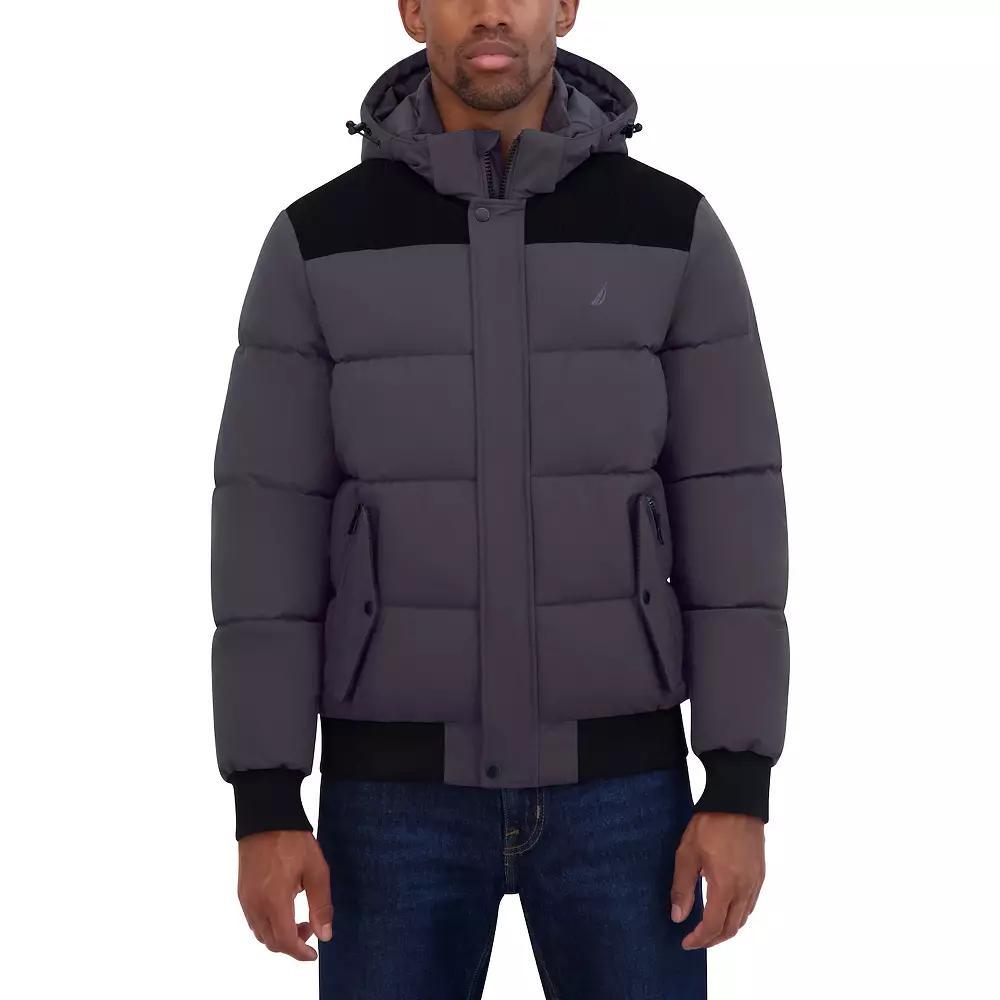 Men's Nautica Mixed Media Bomber Jacket,  Product Image
