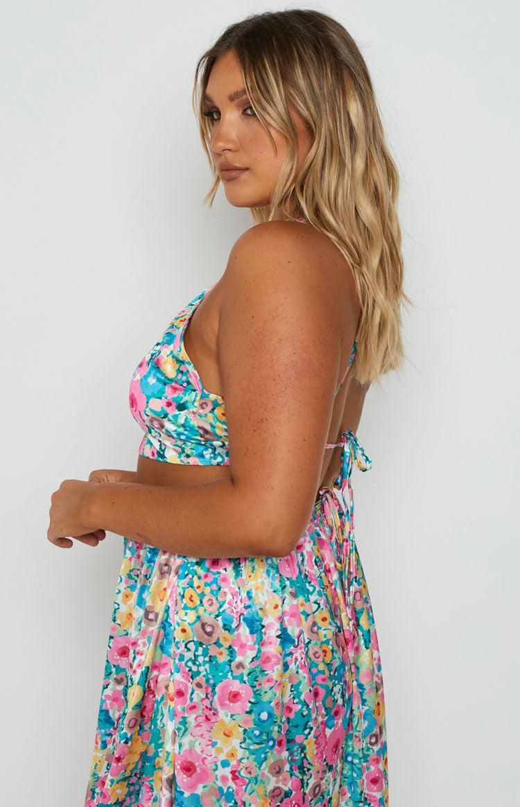 Spring Bouquet Floral Halter Top Product Image