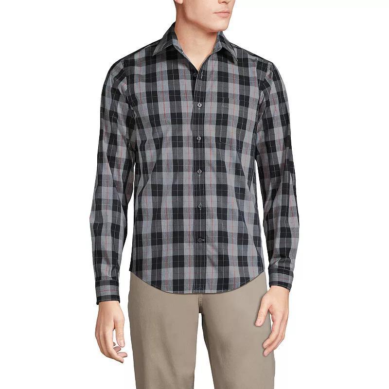 Men's Lands' End Traditional Fit Travel Button-Down Shirt,  Product Image