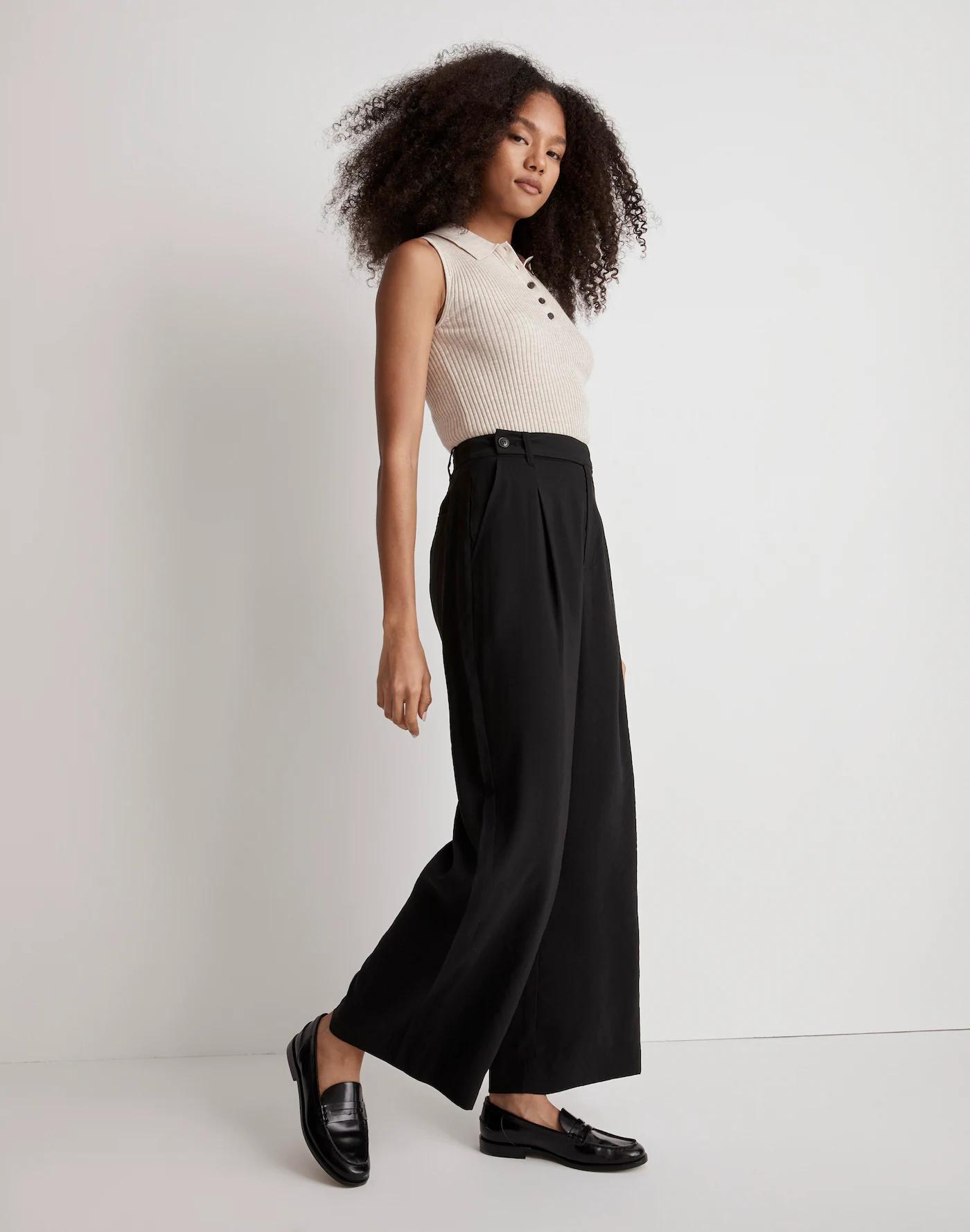 The Harlow Wide-Leg Ankle Pant in Softdrape Product Image