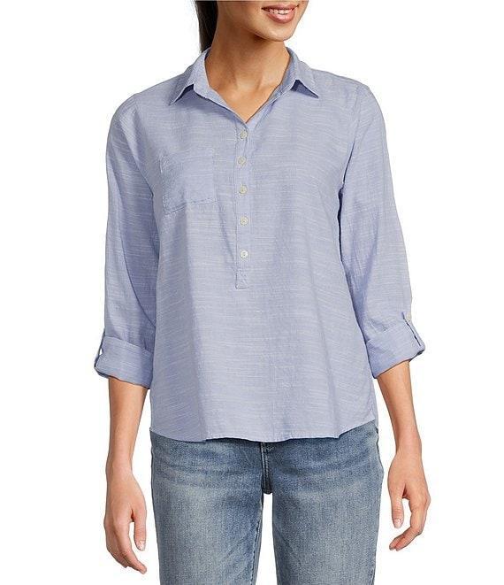 Aventura Devon Organic Cotton Collared Long Sleeve Top Product Image