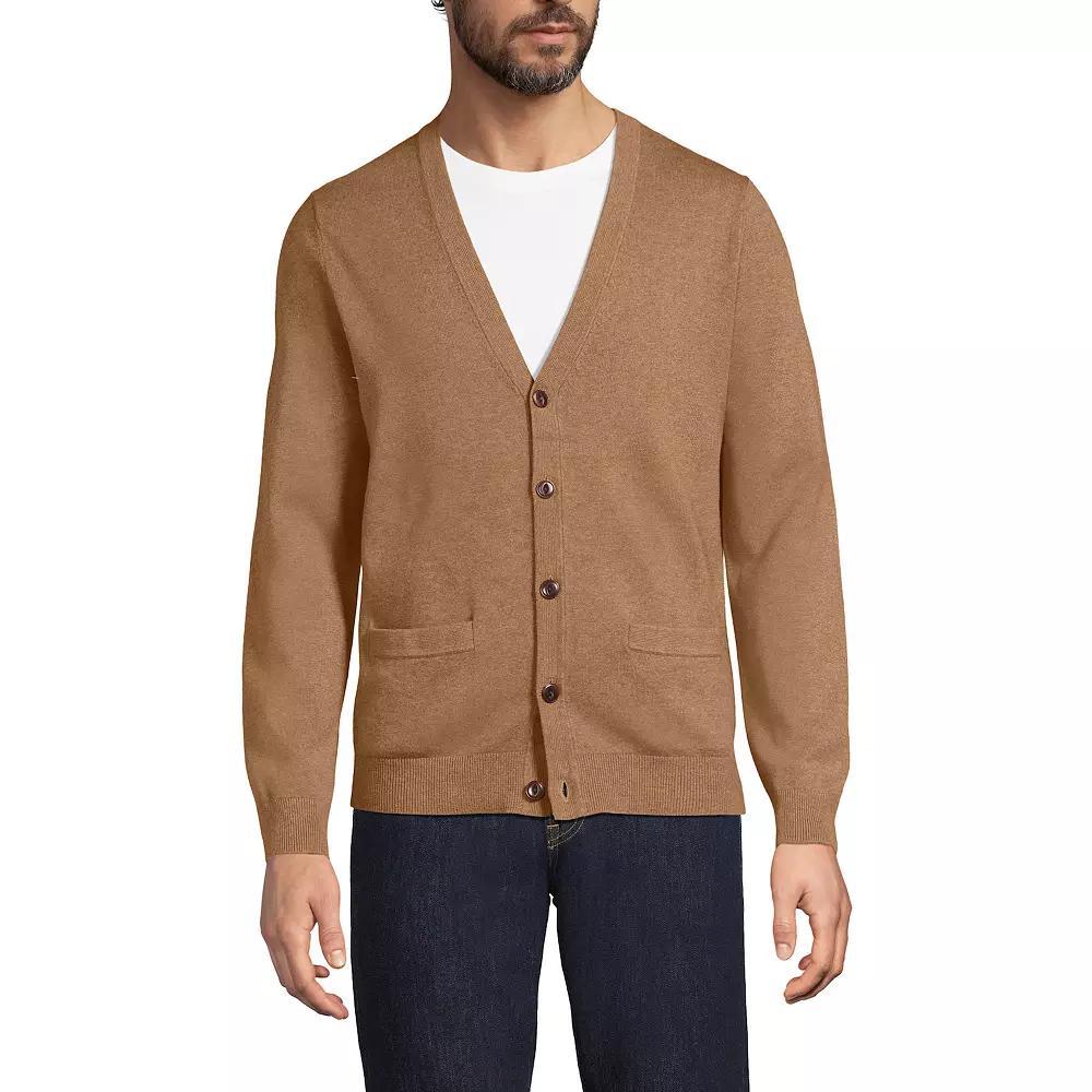 Big & Tall Lands' End Cotton Cardigan, Men's,  Product Image