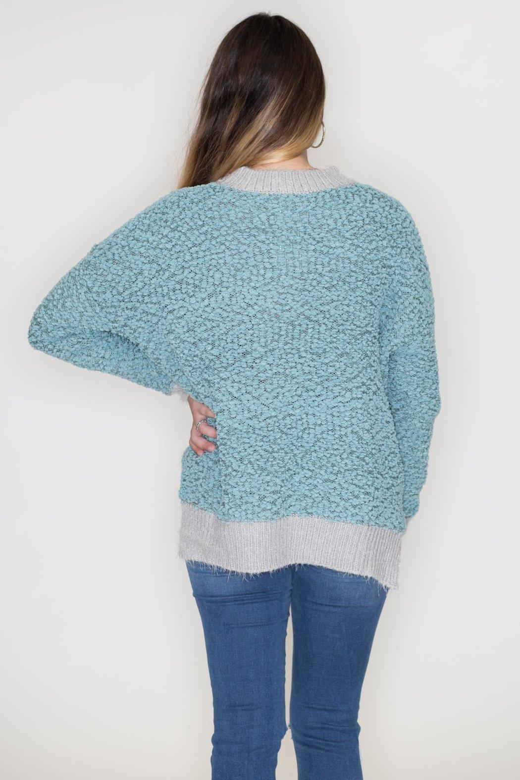 Two-Tone Popcorn Sweater Product Image