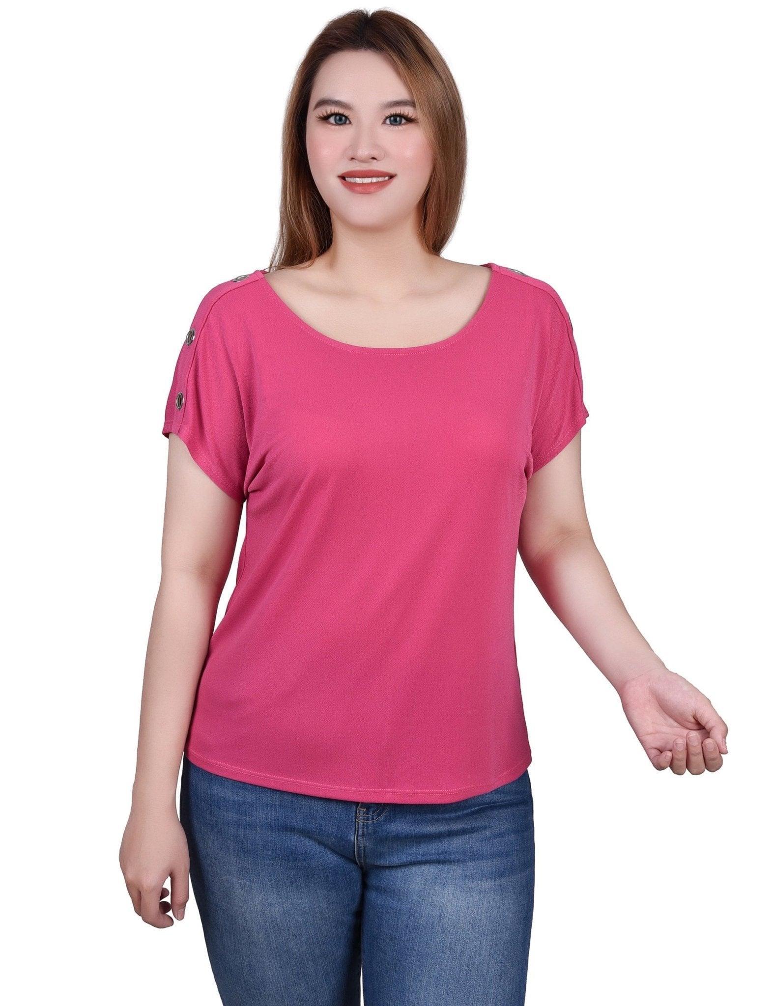 Short Sleeve Extended Sleeve Tunic Top Product Image