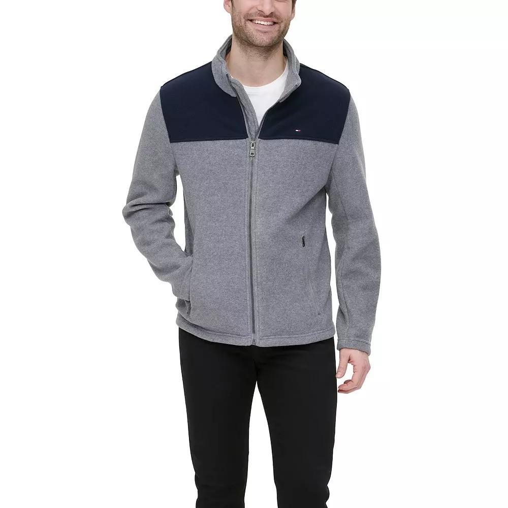 Big & Tall Tommy Hilfiger Fleece Jacket with Stand Collar, Men's,  Product Image
