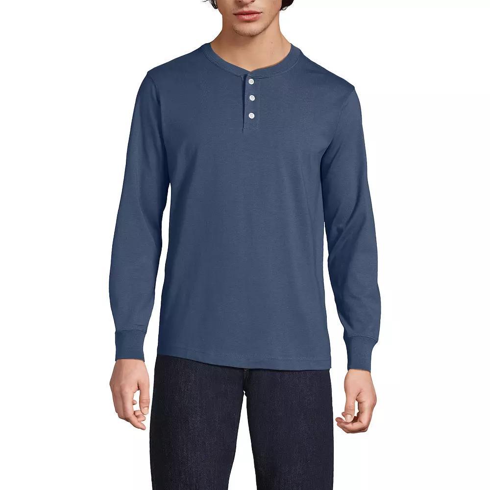 Men's Lands' End Super-T Henley,  Product Image