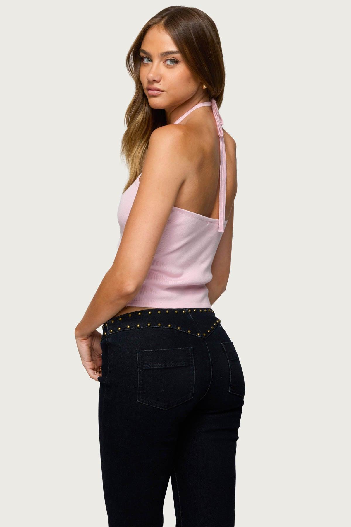 Hollis Knit Halter Top Product Image