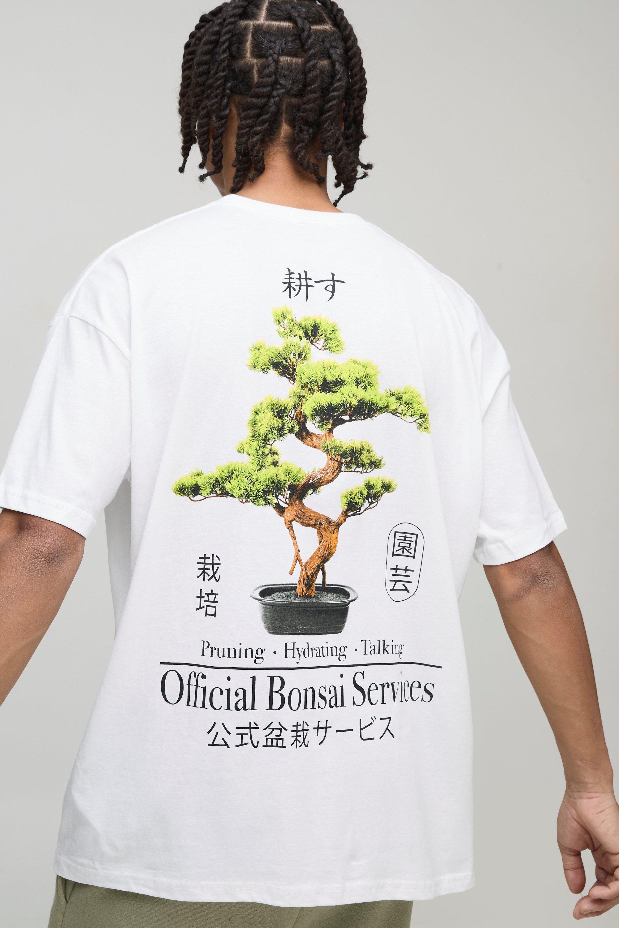 Oversized Bonsai Tree Graphic T-Shirt | boohooMAN USA Product Image