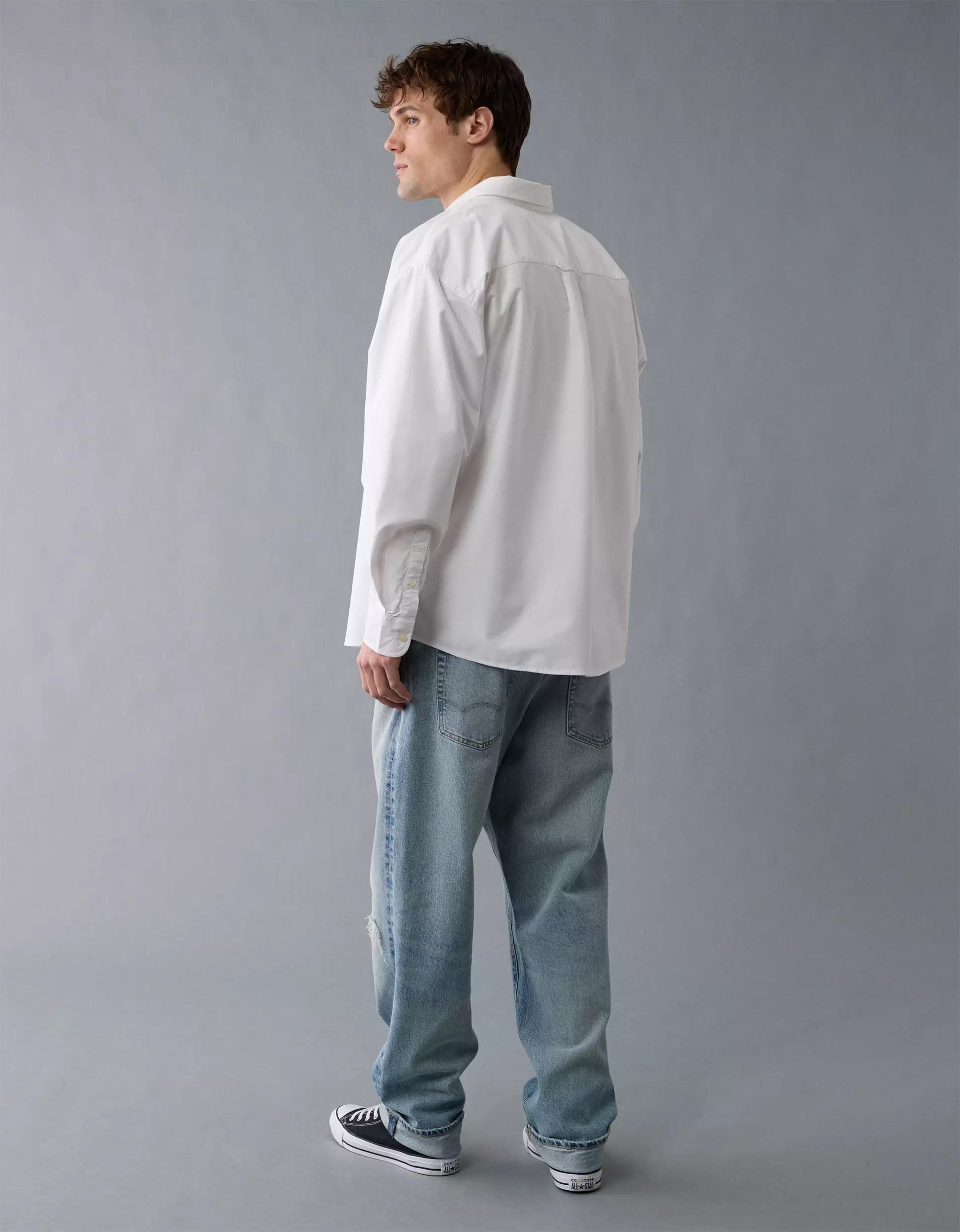 AE Everyday Relaxed Oxford Button-Up Shirt Product Image