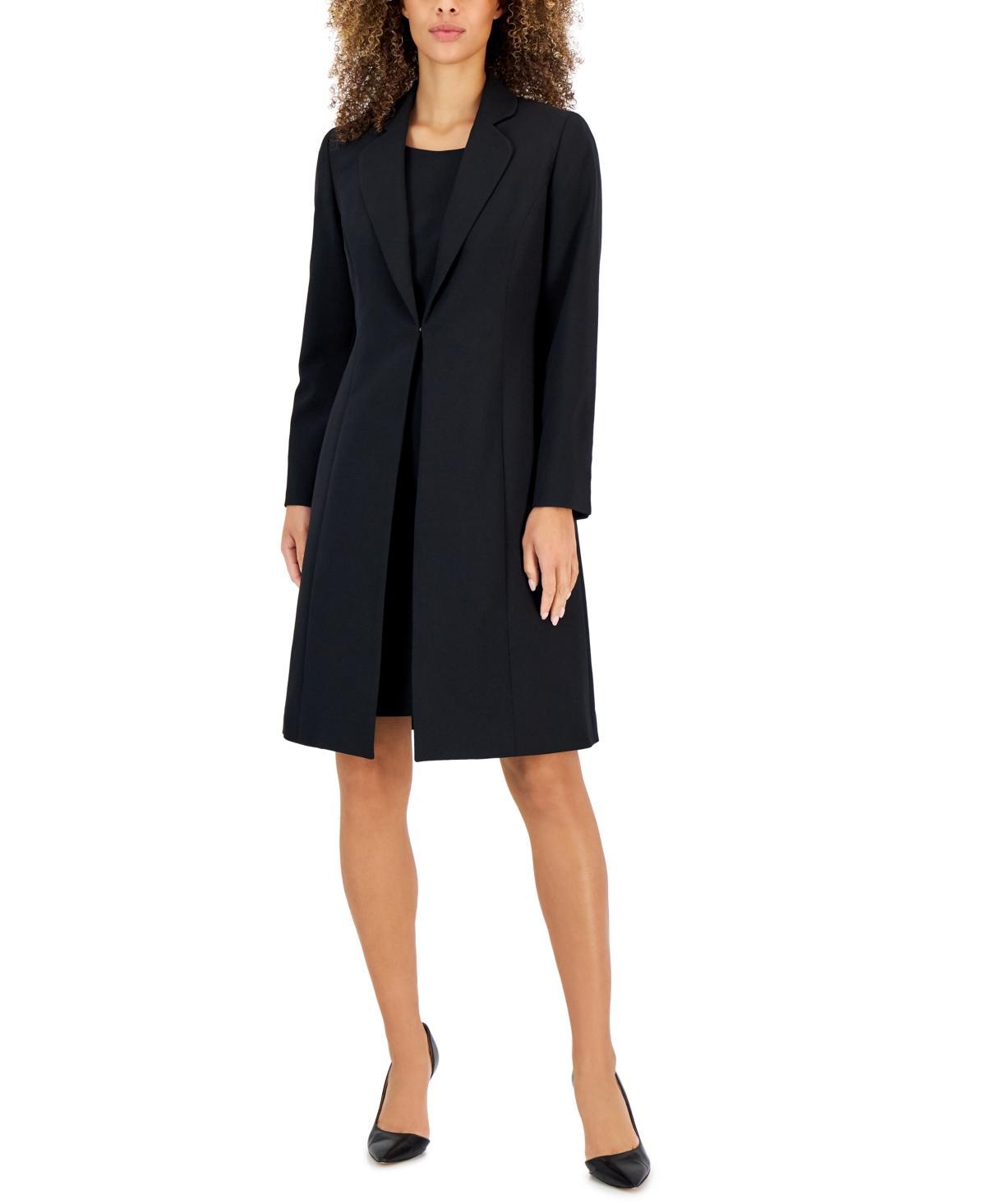 Le Suit Womens Crepe Topper Jacket & Sheath Dress Suit, Regular and Petite Sizes Product Image