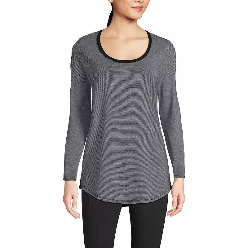 Women's Lands' End Long Sleeve Power Performance Scoop Neck Tunic Tee,  Product Image