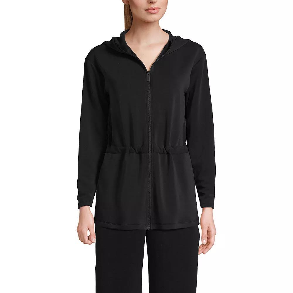 Women's Lands' End Softest Touch Zip-Up Tunic Hoodie Jacket,  Product Image