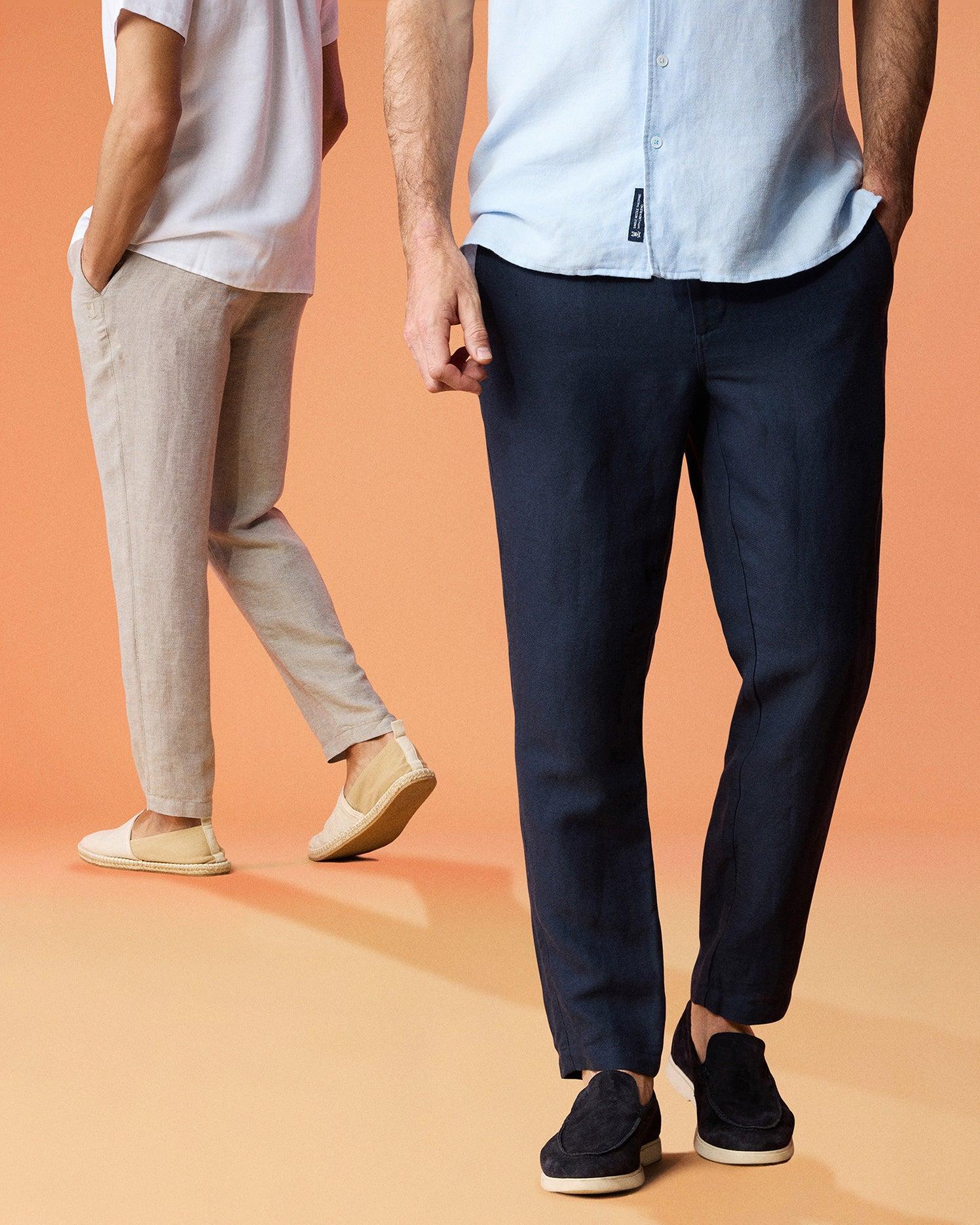 MENS FATE LINEN DRAWSTRING PANT - B6P471C200 Product Image