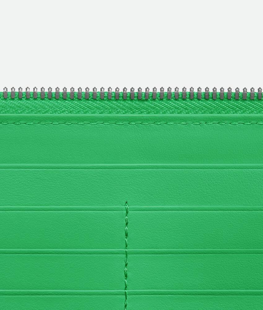 Men's Intrecciato Zip Around Wallet in Black grass Product Image