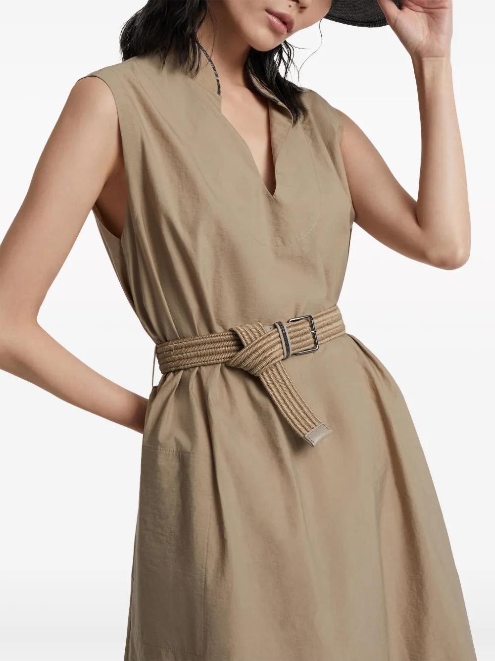 belted sleeveless maxi dress Product Image