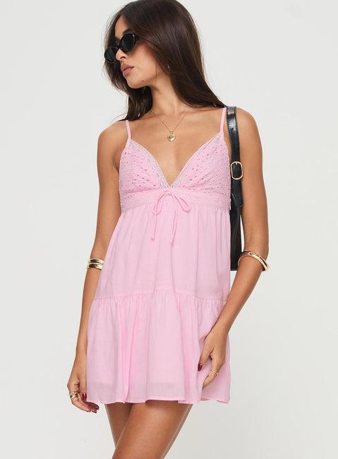 Nicoletta Mini Dress Light Pink Petite Product Image
