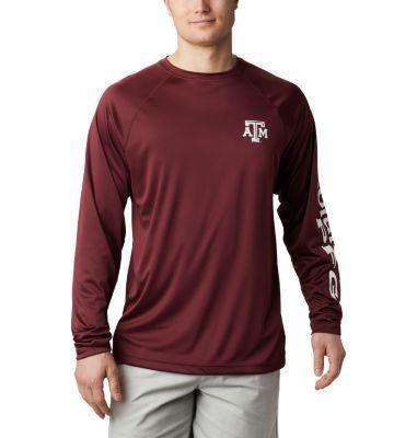 Columbia Mens Collegiate PFG Terminal Tackle Long Sleeve Shirt - Texas A&M- Product Image
