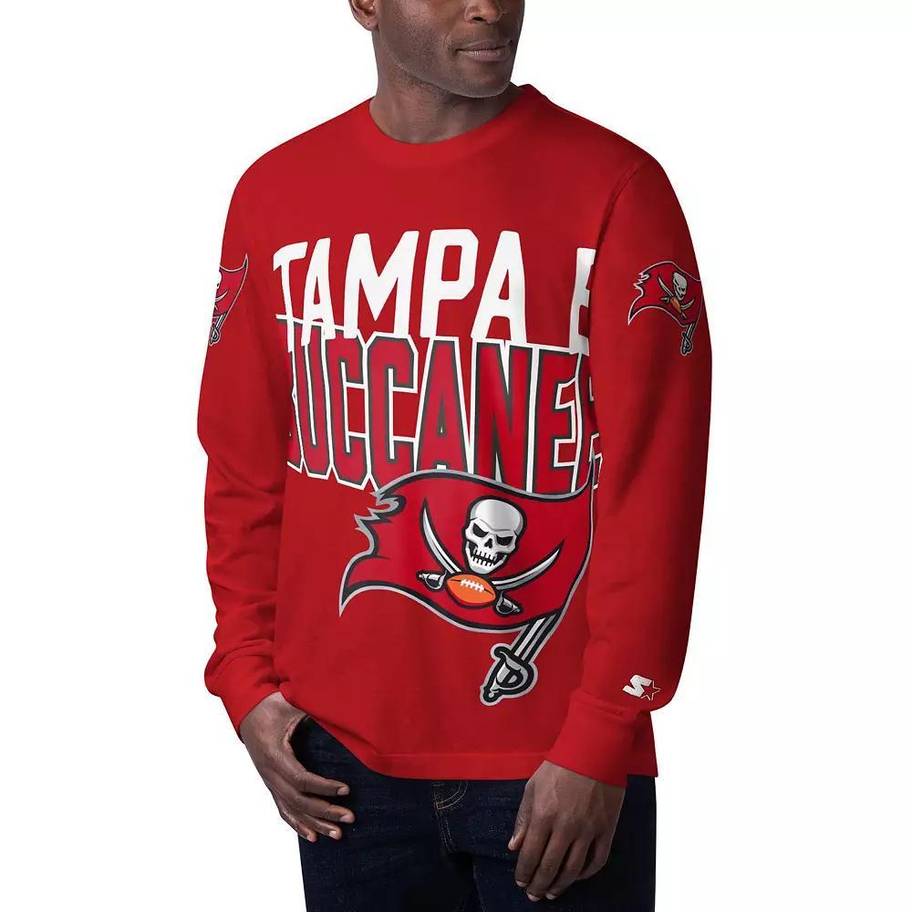 Men's Starter Red Tampa Bay Buccaneers Clutch Hit Long Sleeve T-Shirt, Size: Large Product Image