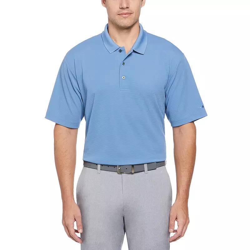 Mens Grand Slam Off Course Classic-Fit Solid Golf Polo Blue The Web Product Image