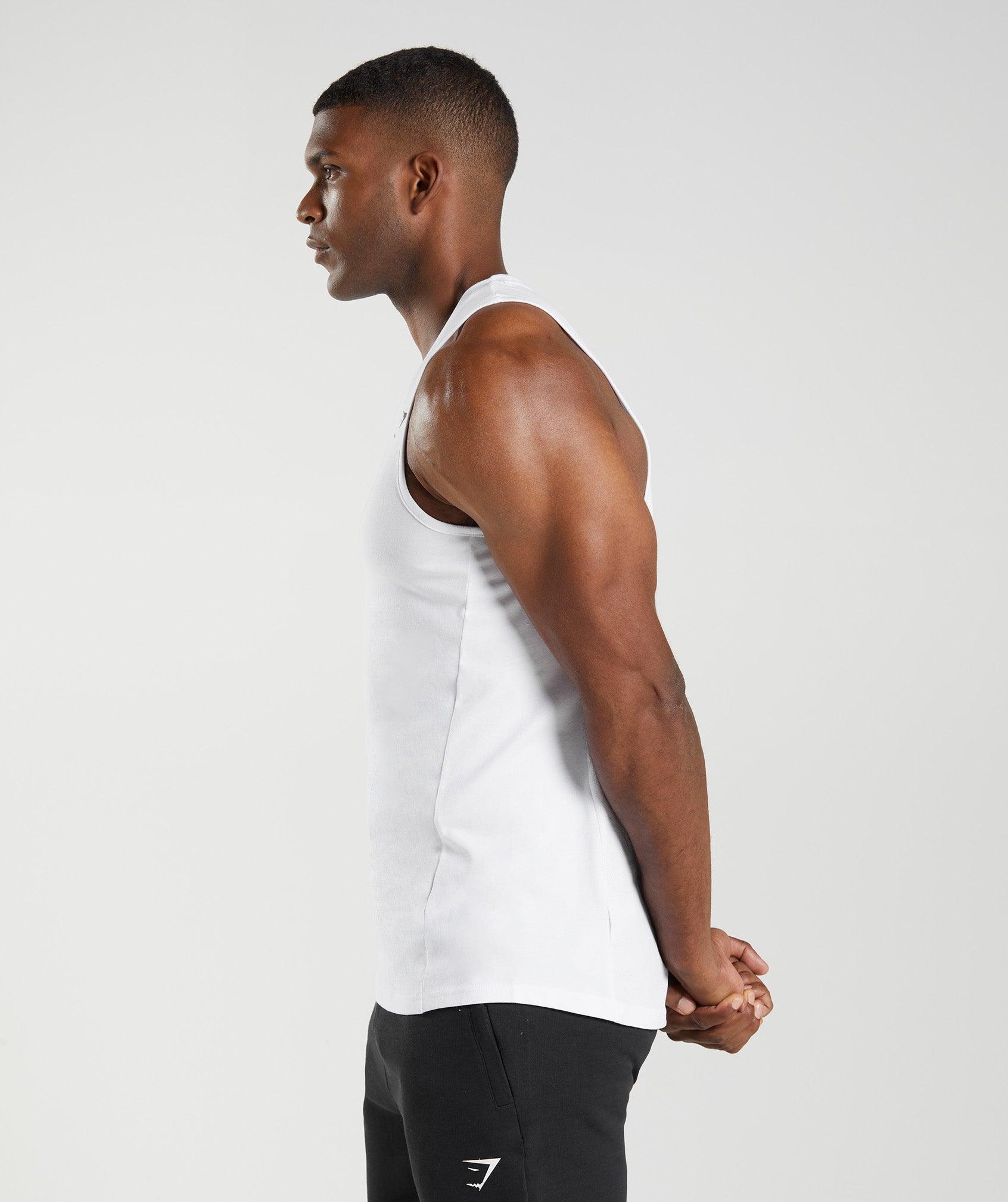 Gymshark React Tank - White Male Product Image