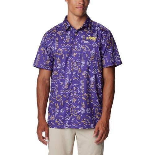 Columbia Men's Collegiate PFG Super Slack Tide Shirt - LSU- Product Image