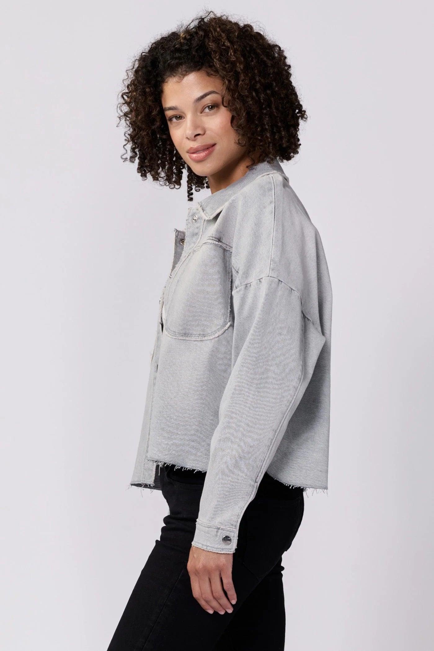 Cropped Gina Denim Jacket Product Image