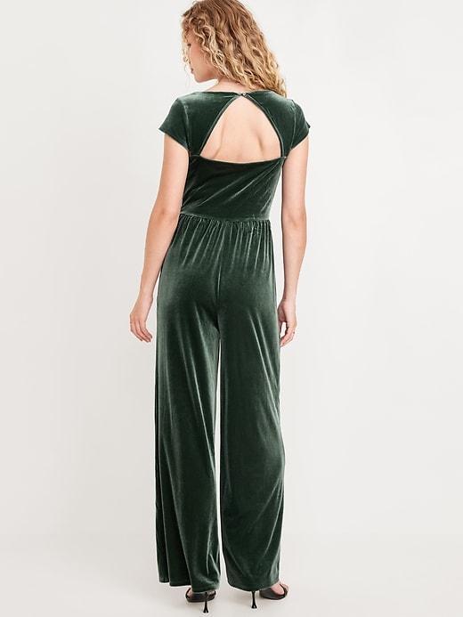 Fit &amp; Flare Satin Jumpsuit Product Image