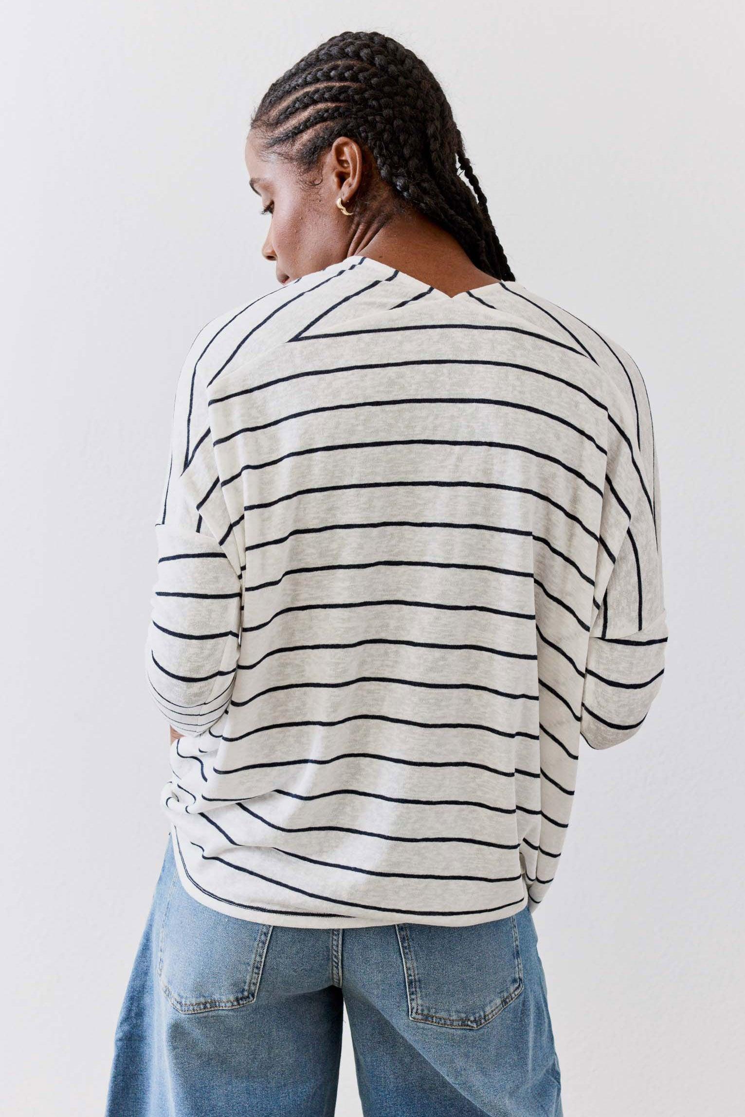 The Striped Dolman Long Sleeve Top Product Image