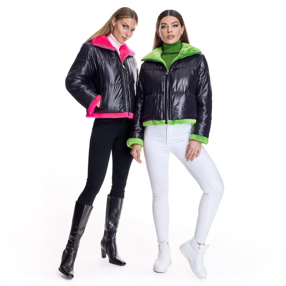 Maximilian  Julia & Stella Shearling Jacket Reversible to Nylon Product Image