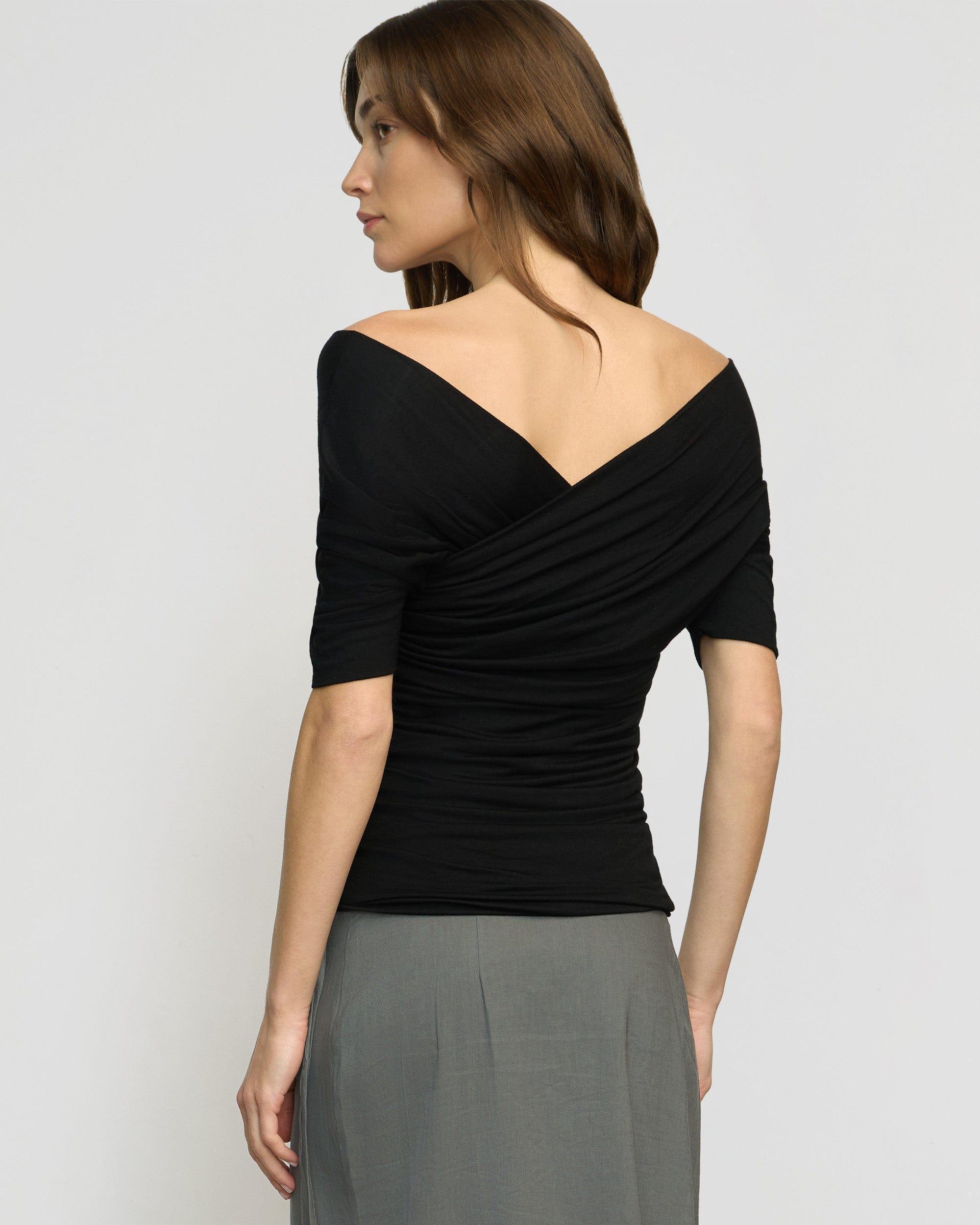 Thalia Ruched Off-Shoulder Tee Product Image