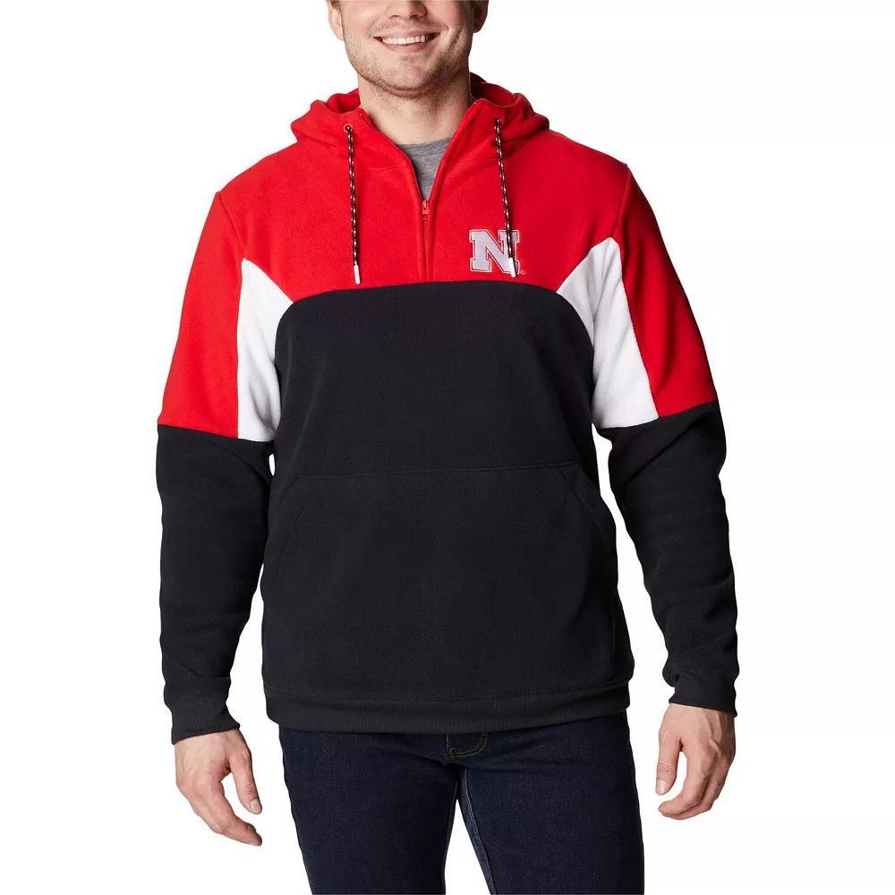 Men's Columbia Black Nebraska Huskers Lodge Quarter-Zip Hoodie, Size: Large Product Image