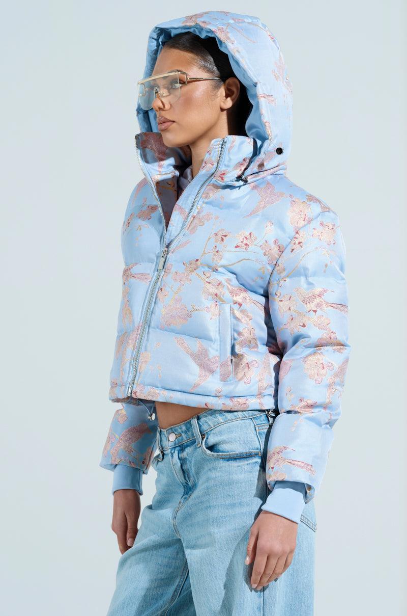 WINTER BLUES BROCADE PUFFER Product Image