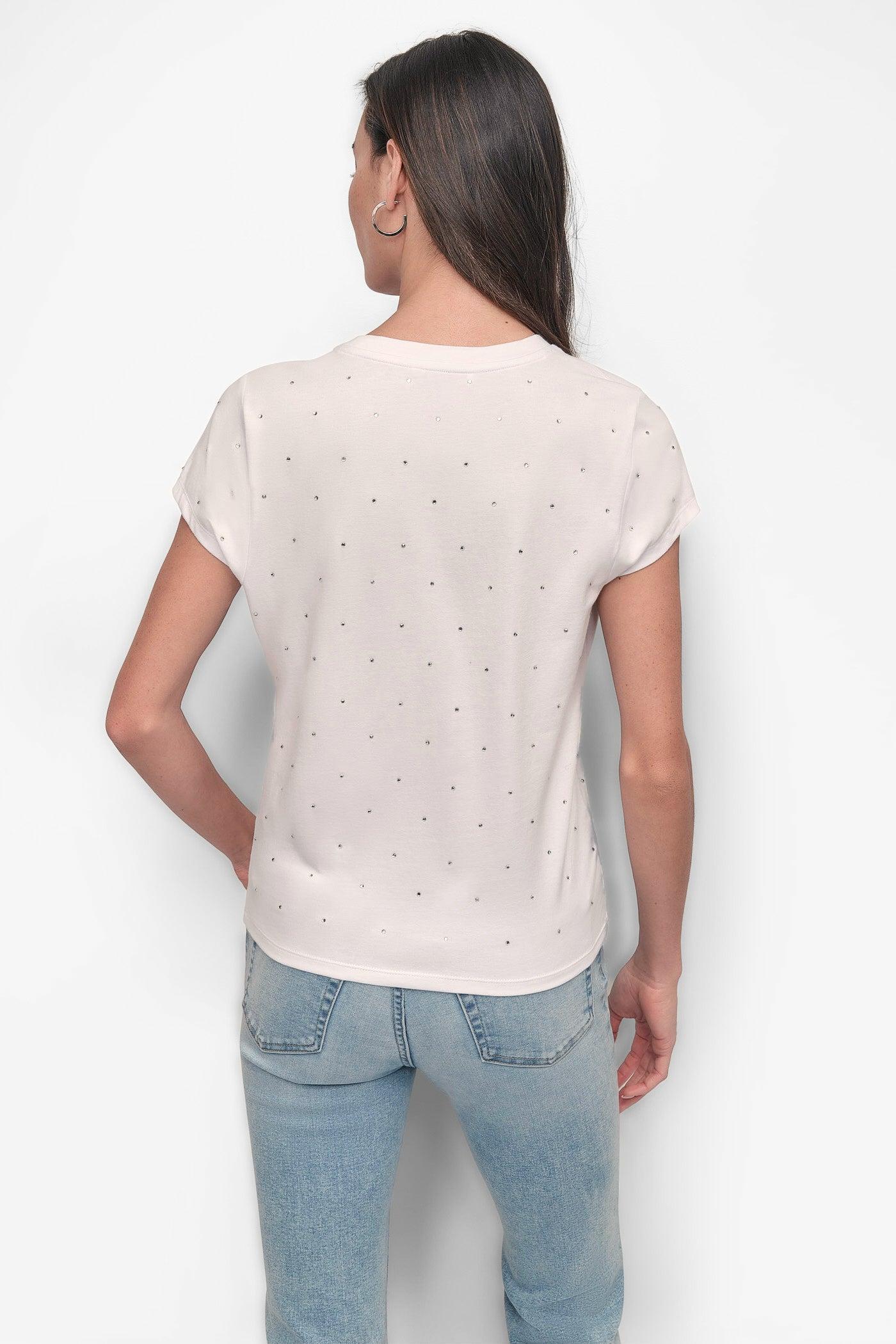 CRYSTAL EMBELLISHED LOGO TEE Product Image
