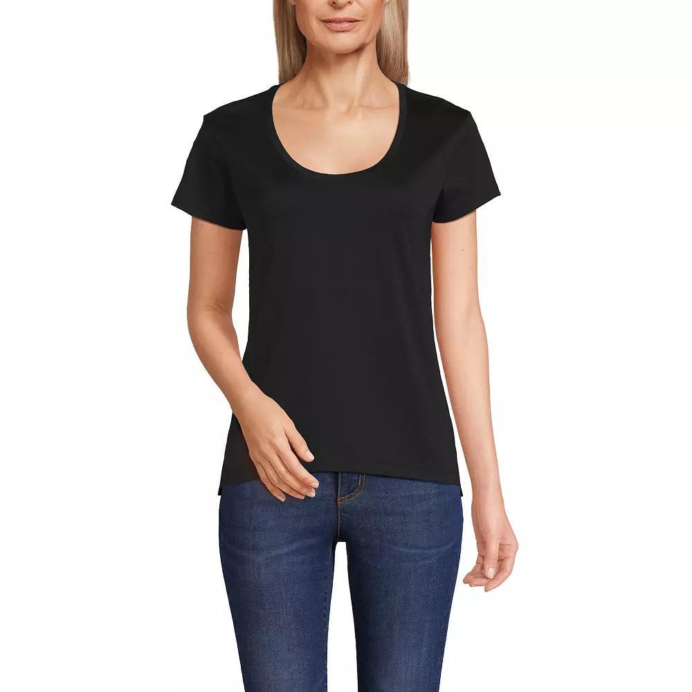 Women's Lands' End Short Sleeve Scoop Neck T-Shirt,  Product Image