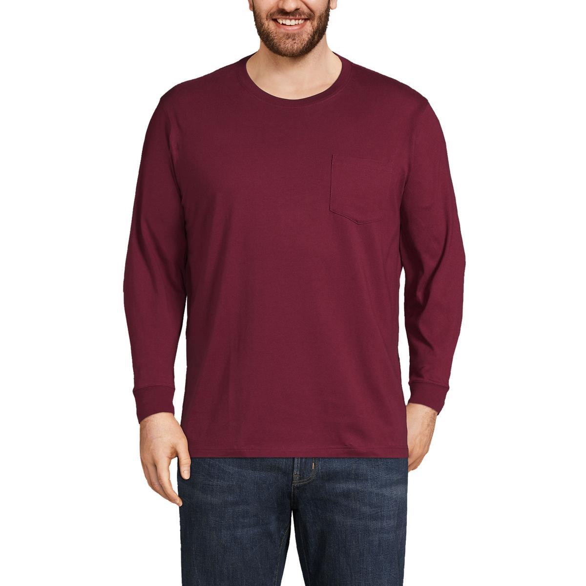 Big & Tall Lands End Super-T Pocket Tee, Mens Product Image