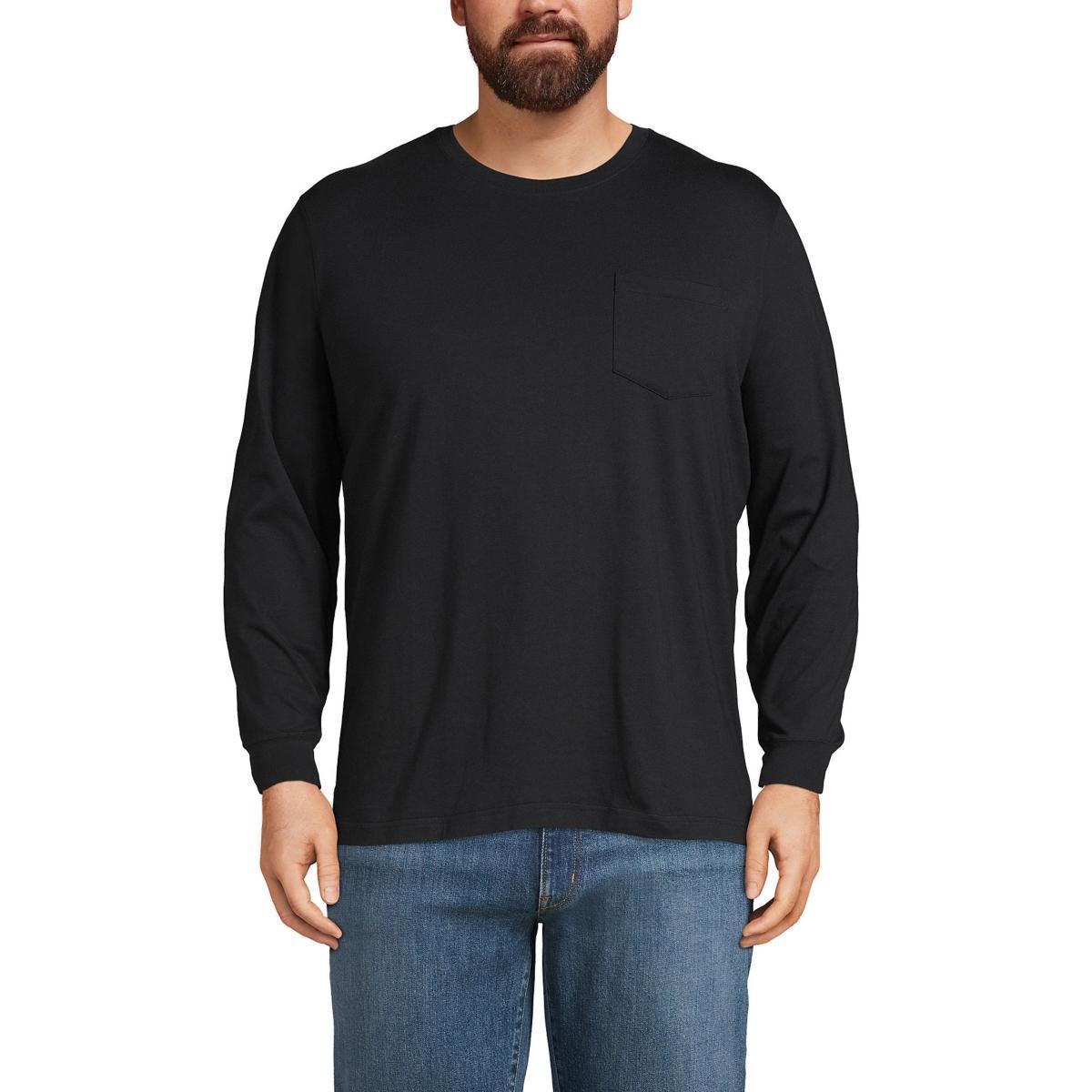 Big & Tall Lands End Super-T Pocket Tee, Mens Product Image