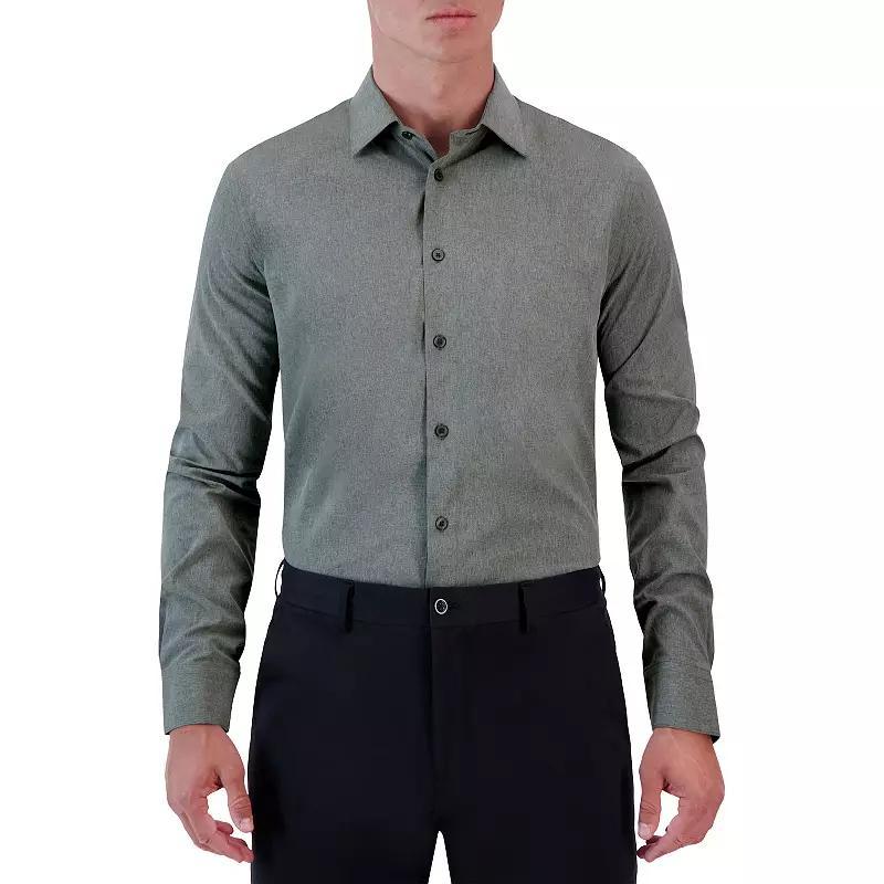 Men's Report Collection Slim-Fit Performance Dress Shirt, Size: 15.5-34/35, Gray Melange Product Image