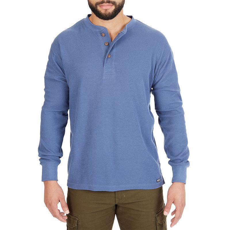 Mens Smiths Workwear Regular-Fit Sherpa Bonded Thermal Henley Pullover Product Image