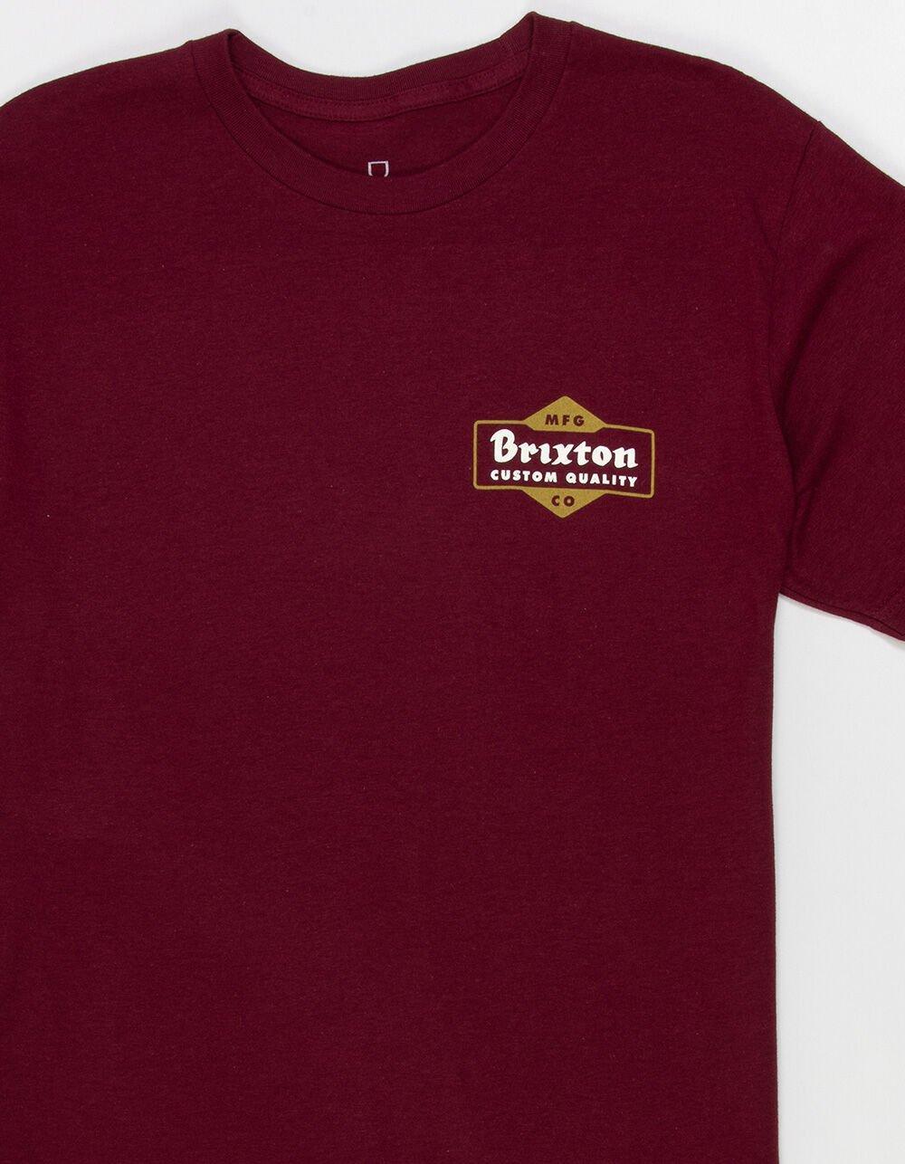 BRIXTON Ashfield Mens Tee - BURGUNDY Product Image