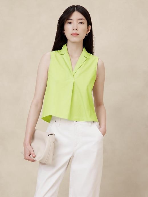 Poplin Collared Top Product Image